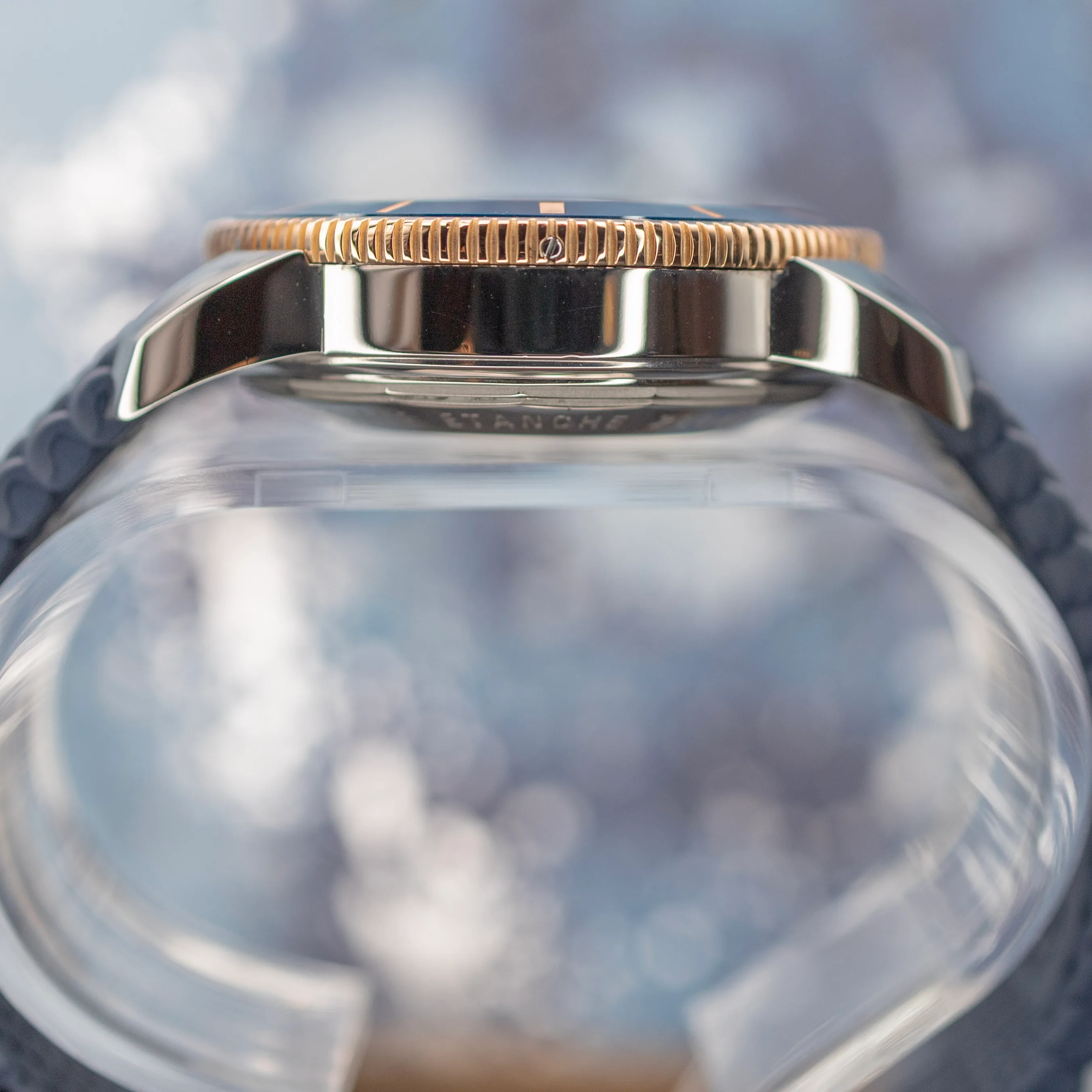 Breitling Superocean Heritage II B20 ceramic bezel insert close-up