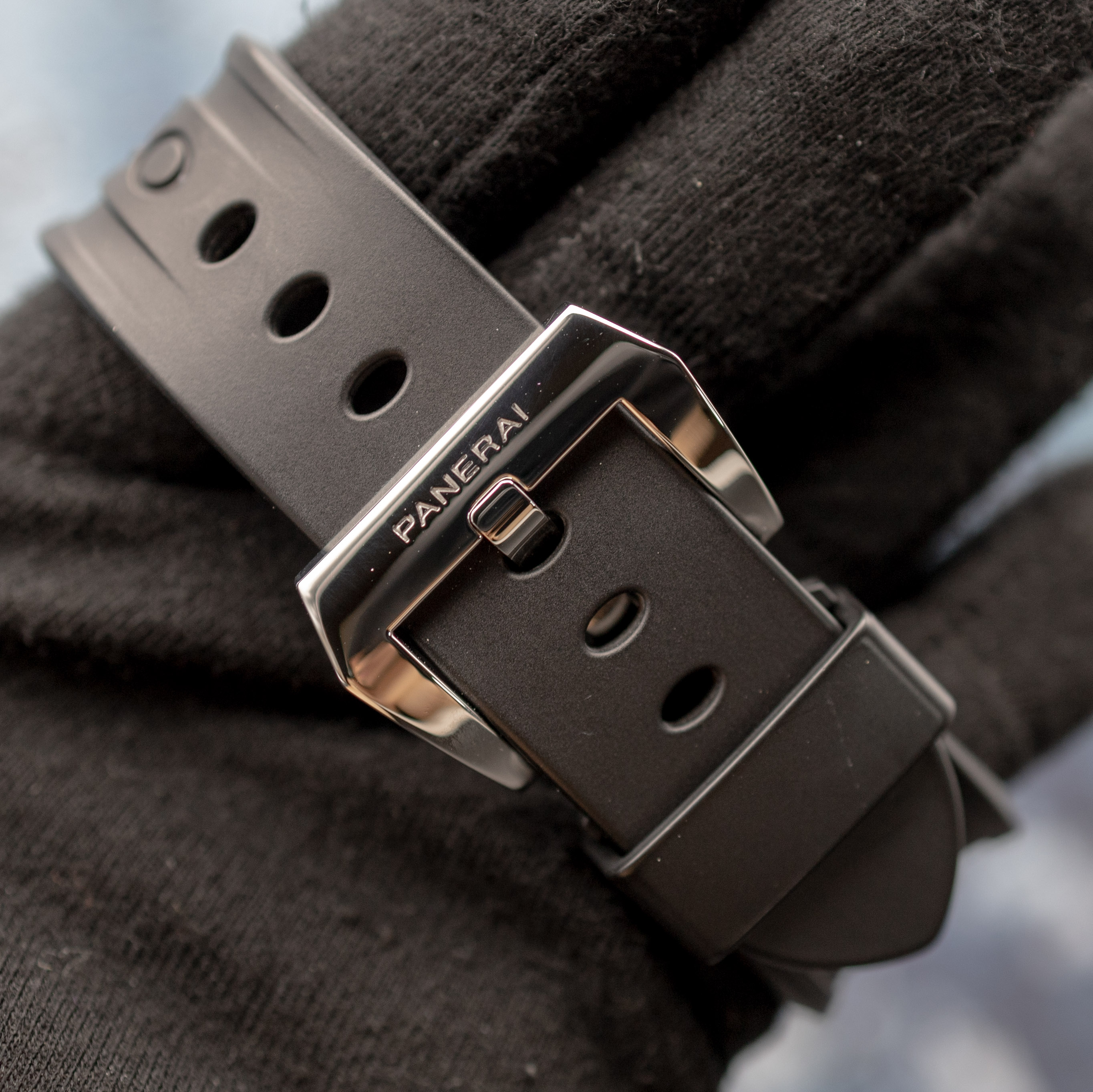 Panerai PAM00112 exhibition caseback showing Caliber OP X movement