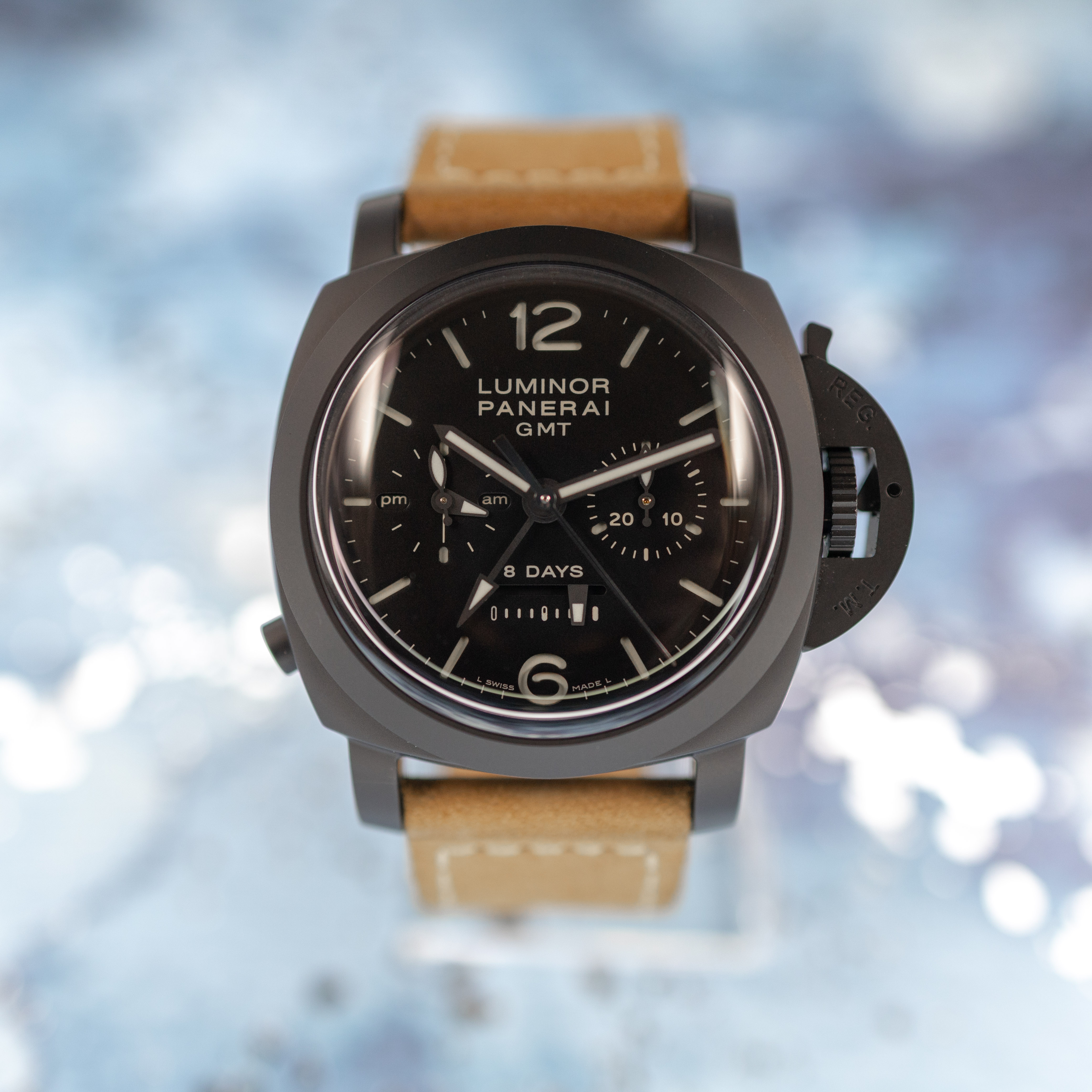 Panerai Luminor 8 Day Chrono Monopulsante GMT Ceramica