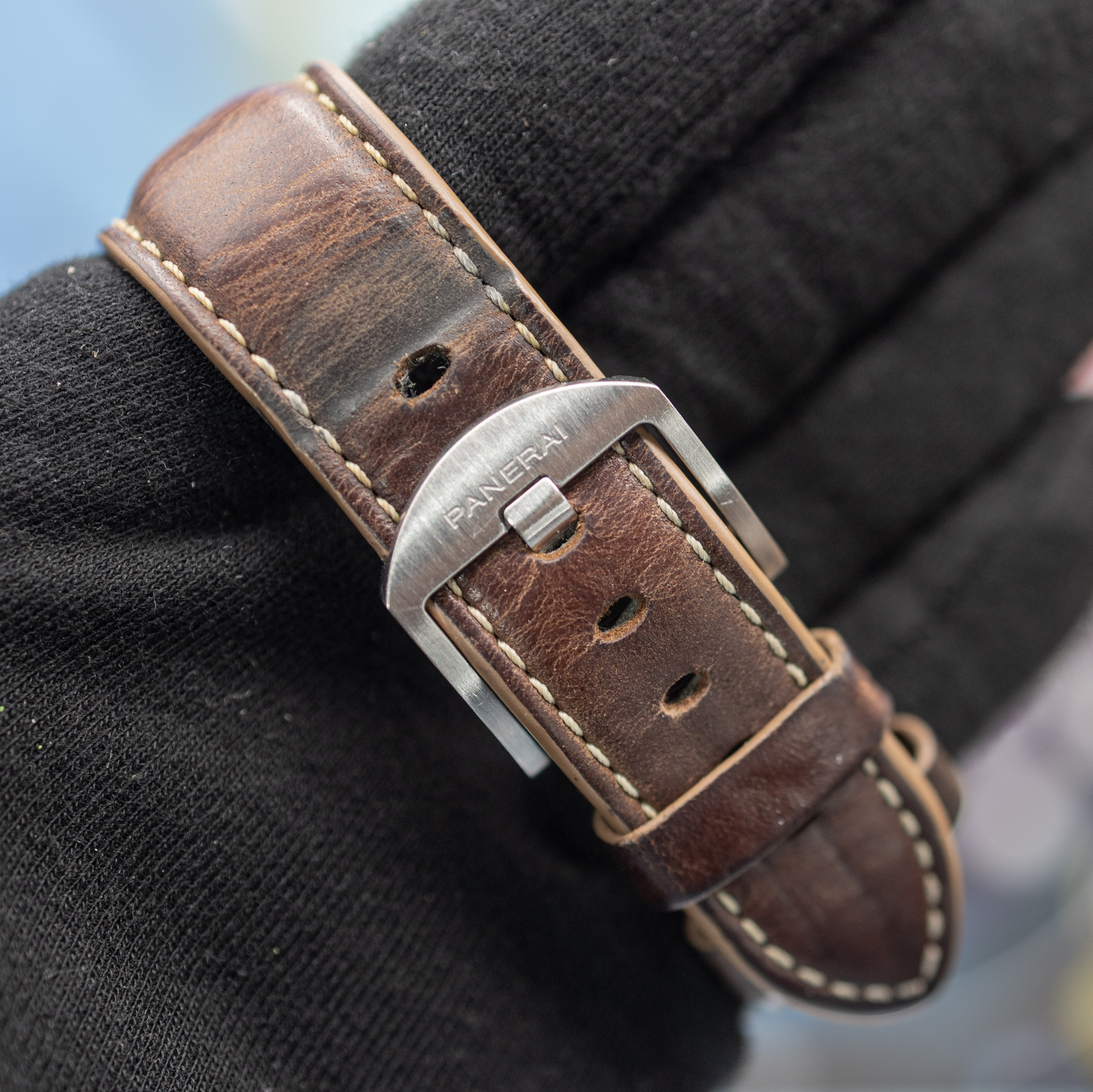 Panerai Luminor 1950 3 Days GMT Acciaio Hobnail "Paris" Dial - Image 5